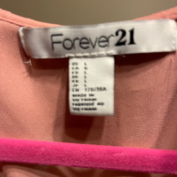 Forever21 (L) Pink with black bow tie dress. - Picture 2 of 2
